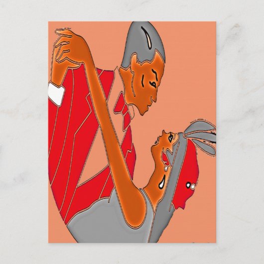 ART DECO COUPLE POSTKARTE (Vorderseite)