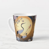 Art Deco Crane 12oz Tasse (Linke Ecke)