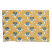 Art Deco Crane - gelber Hintergrund Kissenbezug (Vorderseite-Links)