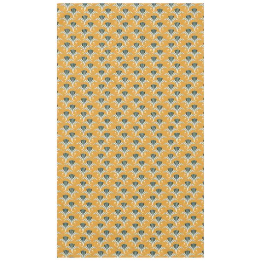 Art Deco Crane - gelber Hintergrund Tischdecke (Vorderseite)