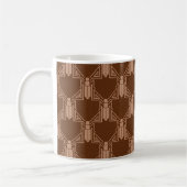 Art Deco Crickets - Dunkle Kupfer Brown Coffee Tas Kaffeetasse (Links)