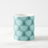 Art Deco Crickets - Light Turquoise Coffee Tasse (Mittel)