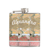 Art Deco Crossed Arrow Swirl Tree Flachmann (Vorderseite)