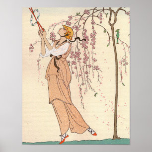 Art Deco-Crossover-Illustrations-Spielkleid Poster