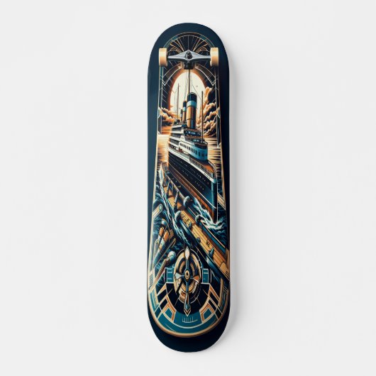 Art Deco Cruiser Deck Skateboard (Vorne)