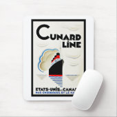 Art Deco Cunard Line Mousepad (Mit Mouse)