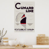 Art Deco Cunard Line Poster (Küche)