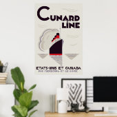 Art Deco Cunard Line Poster (Heimbüro)