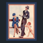 Art Deco Cupid & Couple aus den 1920er Jahren Poster<br><div class="desc">1920er Jahre Französisch,  Art Deco Druck von Cupid & Couple 11x14 gezeigt. In anderen Größen erhältlich.</div>