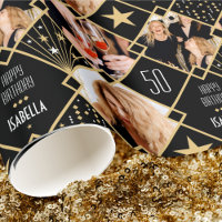 Art Deco Custom Age Name & Fotos Geburtstag