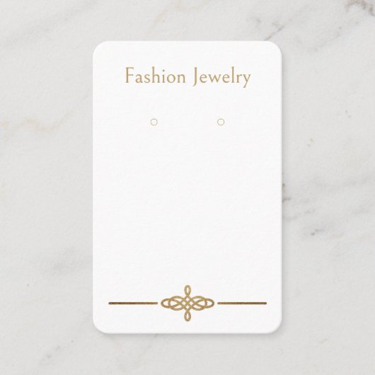 Art Deco Custom "Golden Earring Display Cards" Terminkarte (Vorderseite)