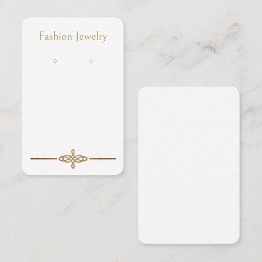 Art Deco Custom "Golden Earring Display Cards" Terminkarte (Vorne/Hinten)