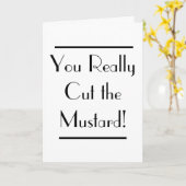 Art Deco Cut the Mustard Congratulations Card Karte (Gelbe Blume)