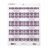 Art-Deco-Damask-Etikett (Vorne)