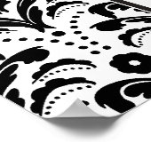 Art Deco Damask Hochzeit 15 Tafelsitzkarten Poster (Ecke)