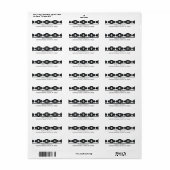 Art Deco Damask Rücksendeadresse (Vorne)