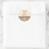 Art Deco Damask Wedding Sticker (Tasche)