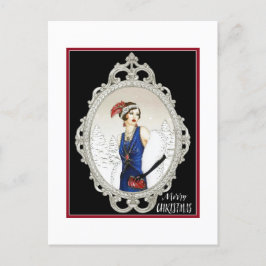 Art-Deco-Dame der 1920er Jahre Postkarte