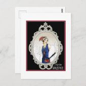 Art-Deco-Dame der 1920er Jahre Postkarte (Vorne/Hinten)