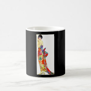 Art-Deco-Dame in formalem Gewand Kaffeetasse
