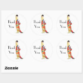 Art-Deco-Dame in formalem Gewand Runder Aufkleber (Blatt)