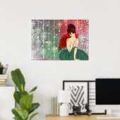 Art-Deco-Dame mit Juwelen - BIANCA: Weihnachten Poster (Heimbüro)