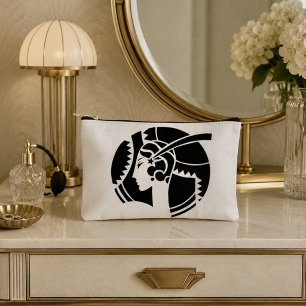 Art Deco Dame Schwarz-Weiß Vintage Zubehörtasche