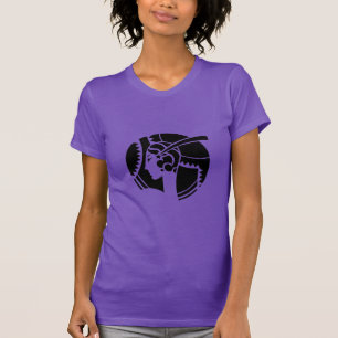 Art Deco Dame Silhouette Geometrisch Vintage T-Shirt