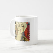 Art Deco Damen Kaffeetasse (Vorderseite Links)