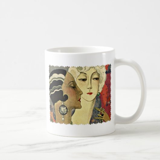 Art Deco Damen Kaffeetasse (Rechts)