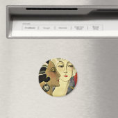 Art Deco Damen Magnet (In Situ (Geschirrspüler))