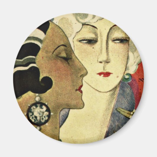 Art Deco Damen Magnet (Vorne)