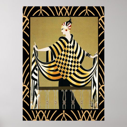 Art Deco Damenposter Poster (Vorne)