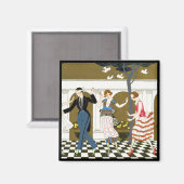 Art Deco Dance Magnet (Vorderseite/Rückseite)