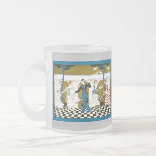 Art Deco Dance Mattglastasse (Links)