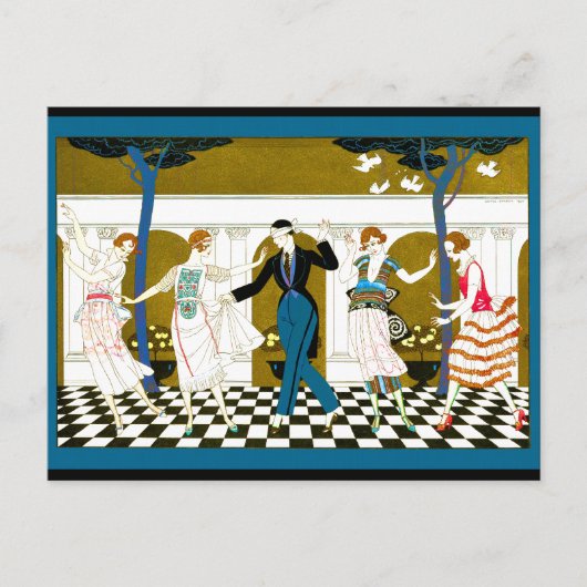 Art Deco Dance Postkarte (Vorderseite)