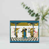Art Deco Dance Postkarte (Stehend Vorderseite)