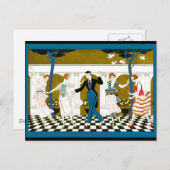 Art Deco Dance Postkarte (Vorne/Hinten)