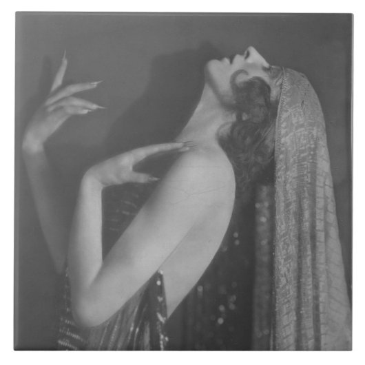 Art Deco Dancer Kyra #1 Keramik Tile Fliese (Vorderseite)