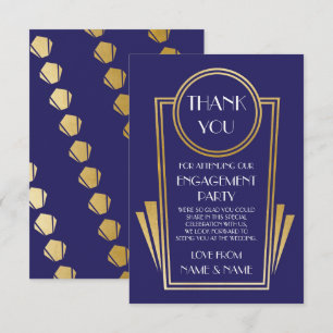 Art Deco Danke 20er Verlobung Hochzeitskarten Einladung