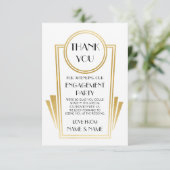 Art Deco Danke für die Hochzeitskarten der 20er Ve Einladung (Stehend Vorderseite)
