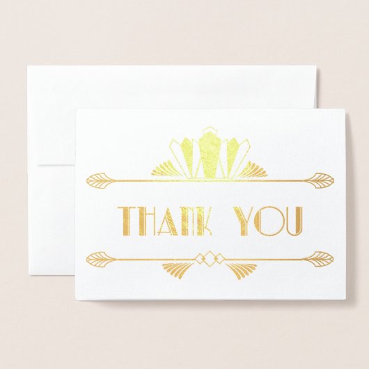 Art Deco Dankeschön Karten (Vorderseite mit Umschlag)