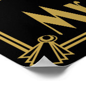 Art Deco Dankeschön Sie können Hochzeitszeichen Poster (Ecke)