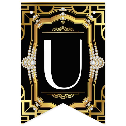 Art Deco Das Ritz Wimpelkette (Dritte Fahne)