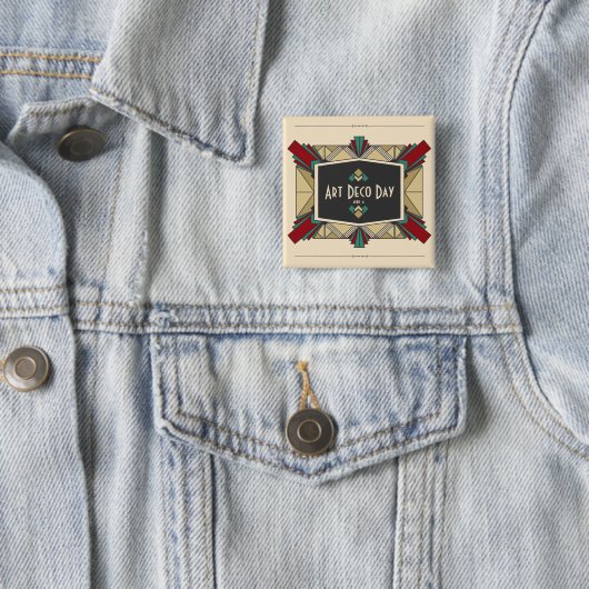 Art Deco Day Design Button (Beispiel)