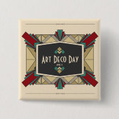 Art Deco Day Design Button (Vorderseite)