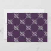 Art Deco Decadence | Lila und silber Filigree Save The Date (Rückseite)