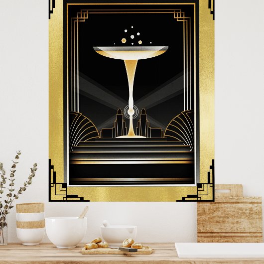 Art Deco Decadence Poster. Poster (Küche)