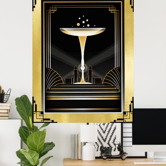 Art Deco Decadence Poster. Poster (Heimbüro)