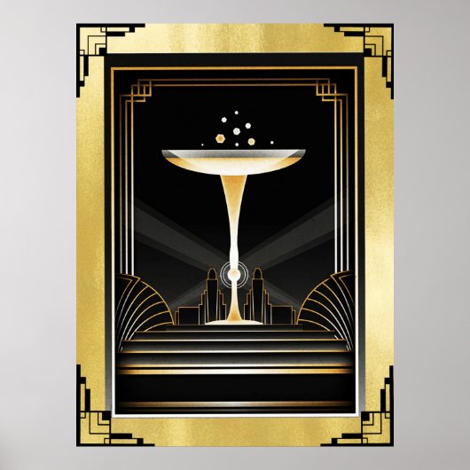 Art Deco Decadence Poster. Poster (Vorne)